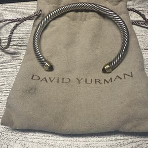 David Yurman Silver and Gold Cable Bracelet